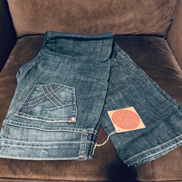 NEW James cured by seun jeans Low Rise Vintage Boot Cut dark blue wash - Picture 7 of 8